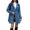 Gray, variant on Women's Elegant Double-Breasted Mid-Length Belted Overcoat with Notched Lapel Collar Long Sleeve Tailored Dress Coat for Office Commuting and Winter City Strolls