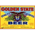 thumbnail image 2 of Vintage Booze Labels 14x11 Black Ornate Wood Framed with Double Matting Museum Art Print Titled - Golden State Beer, 2 of 4