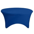 thumbnail image 6 of Efavormart Royal Blue Stretchy Spandex Round Fitted Tablecloth 60" Round 8-seated Table for Weddings, Birthdays, Party, Banquet, Kitchen Table Decorations, 6 of 11