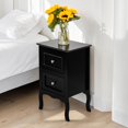 thumbnail image 3 of GZXS 2 Drawer Nightstand, Modern Side Table with Storage, Small End Table for Bedroom, Living Room, Easy Assembly, Black, 3 of 8