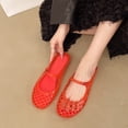 thumbnail image 3 of Women's Jelly Mesh Mule Sandals, Breathable Hollow Out Flat Shoes, Mary Jane Style Closed Toe Slides, Waterproof Summer Beach Shoes for Women, 3 of 3
