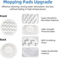 thumbnail image 3 of ABPETE 8 Pack Mop Pads Replacement for Shark S8000 S8001 S8200 S820 S8201 S7001 S7201 S7000 S7005 S7020 S7001 S7020 7001 S7201 7003 Steam Mop, Dirt Grip Soft Scrub Pads, 3 of 8