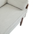 thumbnail image 6 of GDF Studio Mid-Century Modern 71.75" Sofa with Slim Track Arms, Wood Sides, Rounded Legs, and Extra Plush Cushioning, Beige, 6 of 10