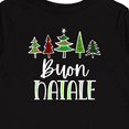 thumbnail image 4 of Inktastic Buon Natale Festive Christmas Trees Boys or Girls Long Sleeve Toddler T-Shirt, 4 of 5