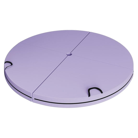 Pole Dance Crash Mat, Foldable Exercise Mat with Handles - 59x59x3.5" EPE Foam Safety Pad for Gymnastics, Yoga, Pilates - Purple