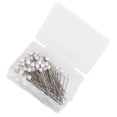 thumbnail image 3 of Peahefy Tête Ronde Aiguille, 100pcs Épingles de Perle Tête Ronde Fixation Positionnement Couture Droite Fournitures de Décoration, Épingles de Perle, 3 of 7