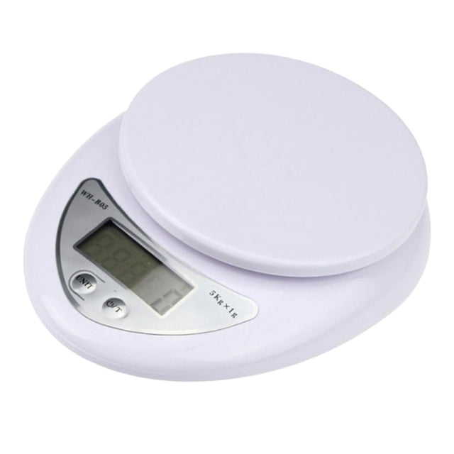 Báscula digital de cocina para alimentos, pilas incluidas, dispositivo de medición de peso multifuncional en gramos/onzas, apagado automático, acero inoxidable