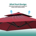 thumbnail image 6 of Boyel living Aluminum and Steel Cantilever Outdoor Patio Umbrella with Base Red, 6 of 10