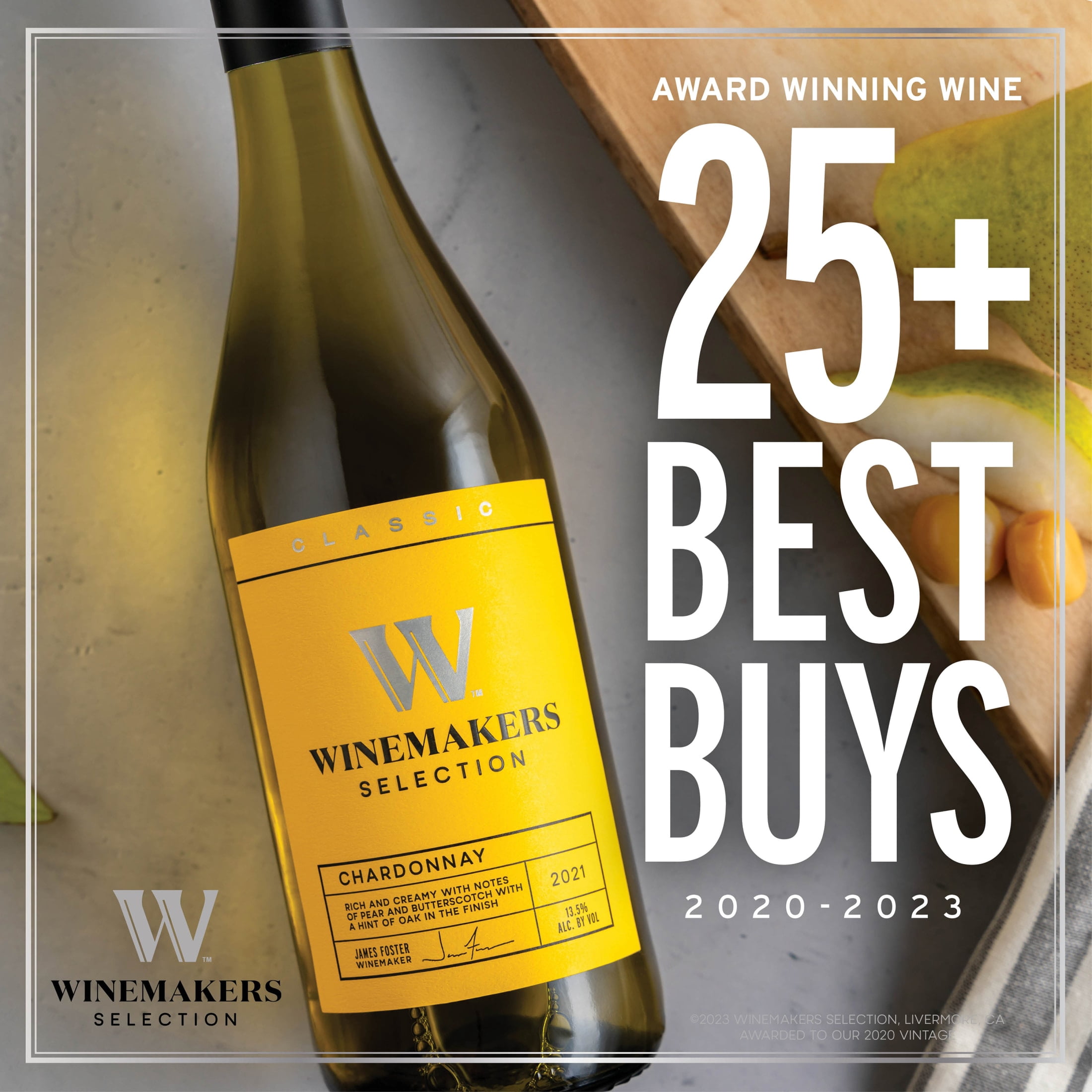 Winemakers Selection Chardonnay, White Wine, 750ml