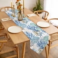 thumbnail image 3 of Summer Coastal Table Runner 90 Inches Long Starfish Shell Coral Watercolor Blue Ocean Table Runners for Dining Room Tabletop Dresser Scarf Home Party Banquet Wedding Holiday Decoration, 3 of 9