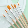 thumbnail image 2 of 6 Pcs Paint Brushes Watercolor Brushes Art Paint Brush Set and 1 Pcs Paint Palette for Kids and Adults to Create Art Paint palettes (6 Brush + 1 Palette), 2 of 4