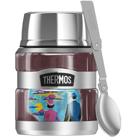 

Beetlejuice Recently Deceased THERMOS STAINLESS KING Stainless Steel Food Jar with Folding Spoon Vacuum insulated & Double Wall 16oz