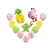 Flamingo And Pineapple Tropical Balloon 12 Pack