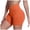 Orange, variant on COMVALUE Crossover Biker Shorts for Women, No Front Seam V High Waist Yoga Workout Gym Shorts with Tummy Control Coffee L