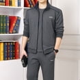 thumbnail image 2 of 2024 Plus Size Thicken Men Running Set Warm Thicken 2PC Zipper Sports Suit Gym Hombre Tracksuit Breathable Men Joggers, 2 of 7