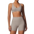 thumbnail image 1 of Conjuntos de entrenamiento for mujer, sujetador deportivo de 2 piezas, camiseta sin mangas, leggings de cintura alta, ropa deportiva for gimnasio y yoga, top de entrenamiento for mujer, 1 of 7