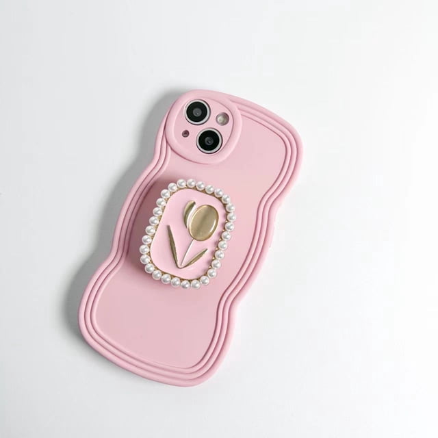 Aplicable a iPhone14pro max Palace style pearl flower Apple 13pro carcasa de teléfono móvil 12 soporte 15