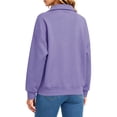 thumbnail image 5 of UVN Sweatshirts Jackets for Women Long Sleeve Lapel Zip Up Coats Ladies Trendy Fall Casual Outerwear Tops with Pockets, 5 of 9