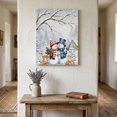 thumbnail image 3 of Canvas Wall Art, Christmas Snowman Framed Canvas Prints for Kitchen Bedroom, Xmas Tree Forest Winter Snowflakes Branches Small Gallery Wrapped Wall Decor for Home Office, Gifts, 8"x12" Ship Next Day, 3 of 9