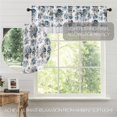 thumbnail image 6 of VHC Brands Annie Blue Floral Vintage Farmhouse Ruffled Valance Kitchen Curtain Set 16x73, 6 of 7