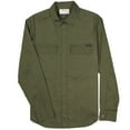 thumbnail image 5 of Calvin Klein Men's Long Sleeve Solid Double Pocket Outer Shirt (Olive Night, Small), 5 of 6