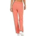 thumbnail image 2 of Calvin Klein Womens Performance Striped Slit-Leg Pants, Tea Rose, Small - NEW, 2 of 2