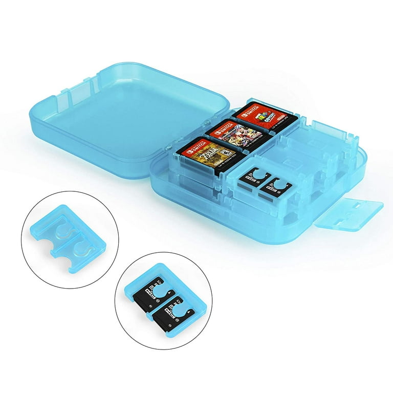 NXABasics Game Storage Case for 24 Nintendo Switch Games - 3.4 x 3.4 x 1  Inches, Blue