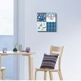 thumbnail image 2 of Canvas Prints Wall Art - A Set of 4 Unique Nautical Backgrounds. Blue, Red and White Seamless Patterns - 16" x 16", 2 of 4