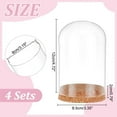 thumbnail image 4 of 4pcs Glass Cloche Dome Long Display Bottle Glass Bell Jar with Cork Base Dome Cover Decorative Jars Display Case for Flower Storage Home Christmas Party Favor Decoration 2.36x4.48inch, 4 of 9