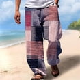 thumbnail image 1 of Printed Casual Trousers for Everyday Outdoor Wear Relaxed Fit Breathable Summer Style with Patterns, 1 of 3
