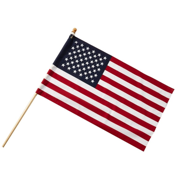 100 % MADE IN THE USA SEASONAL DESIGNS American American US Polycotton Flag, 2.5 by 4-Feet