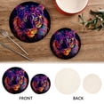 thumbnail image 4 of Tiger Head Purple Trivet Mats Pot Holders Cotton Woven Non-Slip Heat Resistant for Hot Pots Pans Pats for Cooking Baking Set of 2, 4 of 7
