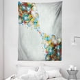 thumbnail image 1 of Abstract Tapestry, Modern Design Rainbow Like Waves and Circles Patterned in Disco Themed Artwork, Wall Hanging for Bedroom Living Room Dorm Decor, 60W X 80L Inches, Multicolor, by Ambesonne, 1 of 2