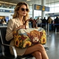 thumbnail image 5 of Cow Plaid Patchwork Travel Bag with Spacious Storage and Adjustable Shoulder Strap for Weekend Gym and Daily Commute Fashion Accessory, 5 of 7