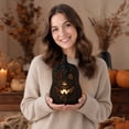 thumbnail image 6 of Yashow Elite Halloween Decorative Seagrass Pumpkin Set, Black Woven Rattan Pumpkin Ornament, Rustic Fall Tabletop Centerpiece for Home Party Shelf Mantel Decor, 6 of 14