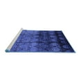 thumbnail image 2 of Ahgly Company Machine Washable Indoor Rectangle Oriental Blue Industrial Area Rugs, 7' x 10', 2 of 4