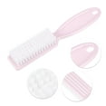 thumbnail image 4 of Unique Bargains 4 Pcs Fingernail Cleaner Nail Brush Fingernail Cleaning Tools with Plastic Handle Light Pink, 4 of 8