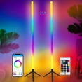 thumbnail image 1 of 2PCS Lampara de Piso Inteligente RGB, L&aacute;mpara de Pie Bluetooth 16 Millones Colores, Lampara de Pie LED Luz, App y Control Remoto, Cambia al Ritmo de la M&uacute;sica, Para Salas de Game, 1 of 7