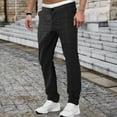 thumbnail image 2 of Vedolay Mens Lounge Pants Classic Loose Fit Work Wear Trousers Black,L/33, 2 of 5