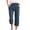 Navy-1, variant on Capri Pants for Women 2026 Summer Elastic Waist Drawstring Wide Straight Leg Loose Casual Cropped Pants with Pockets