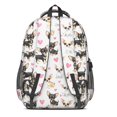 thumbnail image 3 of Chihuahua and Heart White Pattern Backpack for School, Cute School Bag with Adjustable Shoulder Straps and Padded Back, 16.9"x12.6"x5.9", 3 of 5