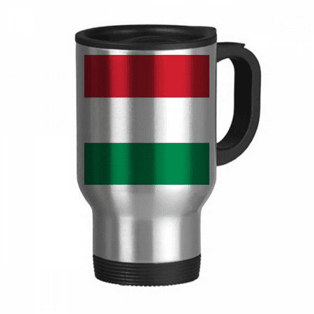 

Hungary National Flag Europe Country Travel Mug Flip Lid Stainless Steel Cup Car Tumbler Thermos