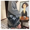 thumbnail image 3 of Xfvqtps Mens and Womens Crossbody Bag Cute Funny Ghost Purse Adjustable Shoulder Strap Lightweight Leather Shoulder Bag Black, 3 of 5