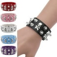 thumbnail image 2 of Rocker Styles Adjustable Wristband Decorated With Metallics Studs for Festival and Streetwear Looks, 2 of 15