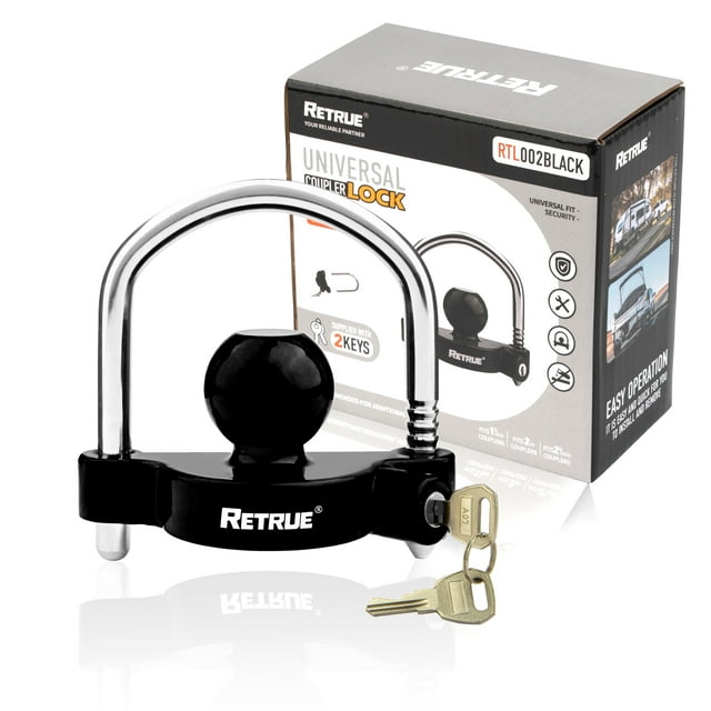 RETRUE Universal Coupler Lock Trailer Locks Ball Hitch Trailer Hitch