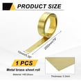 thumbnail image 2 of Brass Sheet Roll, 0.3 x 10 x 2000mm Metal Flashing Brass Foil Roll, Gold, 2 of 6