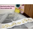 thumbnail image 6 of 3 Pcs Bachelorette Party Decorations Bridal Shower Crown, Bride to Be Sash&Veil for Women Bachelorette Party Gifts, Bachelorette Party Supplies, Gifts, Favors (Silver), 6 of 9