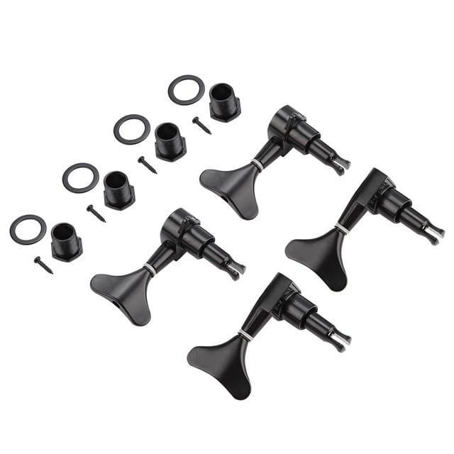 Oubit Bass Machine Head,2L2R Fishtail shaped Button Sealed Bass Tuning Peg Bass Tuning Peg Eco-Friendly Materials