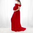 thumbnail image 4 of Vestido de maternidad, vestido largo de maternidad, vestido largo de maternidad con hombros descubiertos, vestido largo para mujer embarazada, experiencia incomparable, 4 of 6