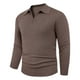 thumbnail image 2 of pstuiky camisetas de manga larga para hombre, Suéter de punto de manga larga con media cremallera y cuello informal de color liso para hombre tops de invierno para hombre xl, 2 of 8